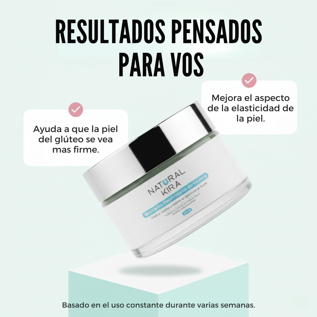 Mascarilla realzadora de Glúteos: Tonifica, hidrata y mejora la apariencia de la piel - 50ml